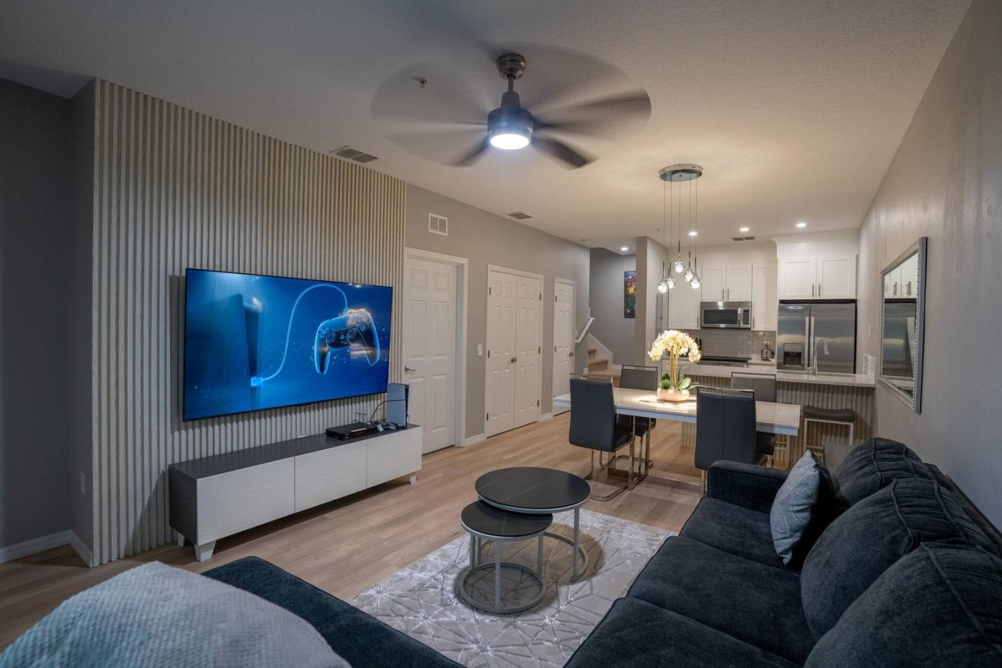 Luxury vacation townhome living room at West Lucaya Village Resort Kissimmee